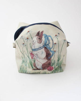 Daisy the Knitting Rabbit | Makeup Bag | Cosmetic Bag