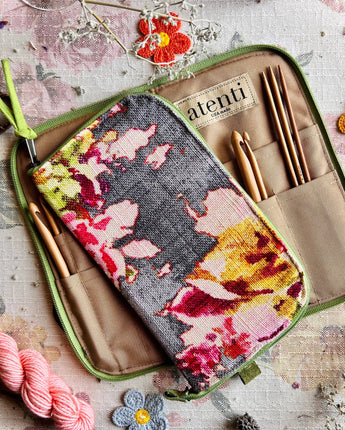 Blossom Grey Needles and Tools Case- Atenti
