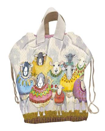 Sheep in Sweaters, Large Bucket Bag, with Drawstring