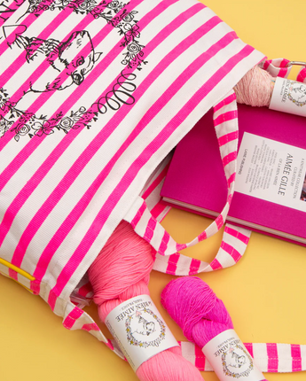 La Bien Aimée Striped Bag - Pink